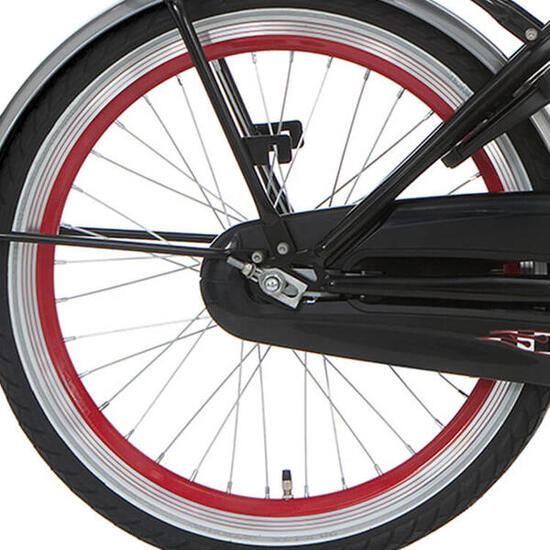 Ruota posteriore Alpina 20 pollici cerchio J19SG rosso mozzo freno standard.