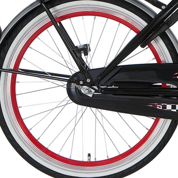 ALPINA Ruota posteriore Alpina 22 inch J19SG rossa, raggi argento.