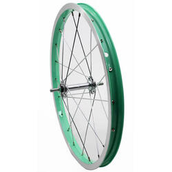 Roue Avant Alpina 18 Pouces Couleur Menthe avec Rayons Argentés
