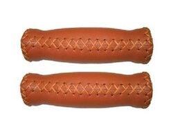 Velo Handvat Leer 128mm Bruin - Luxe, Comfort, en Vochtregulatie 1/3