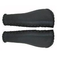 VELO Ergonomische Velo Handvatten van Leer 135mm Zwart
