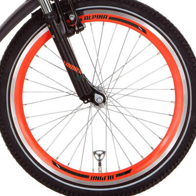 Alpina voorwiel 22 inch j19db in oranje en zink