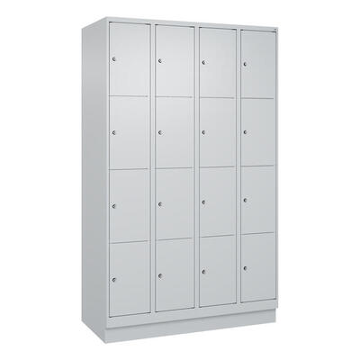 Fächerschrank Classic Plus, 4 Fächer übereinander, Abteilbreite 30 cm, mit