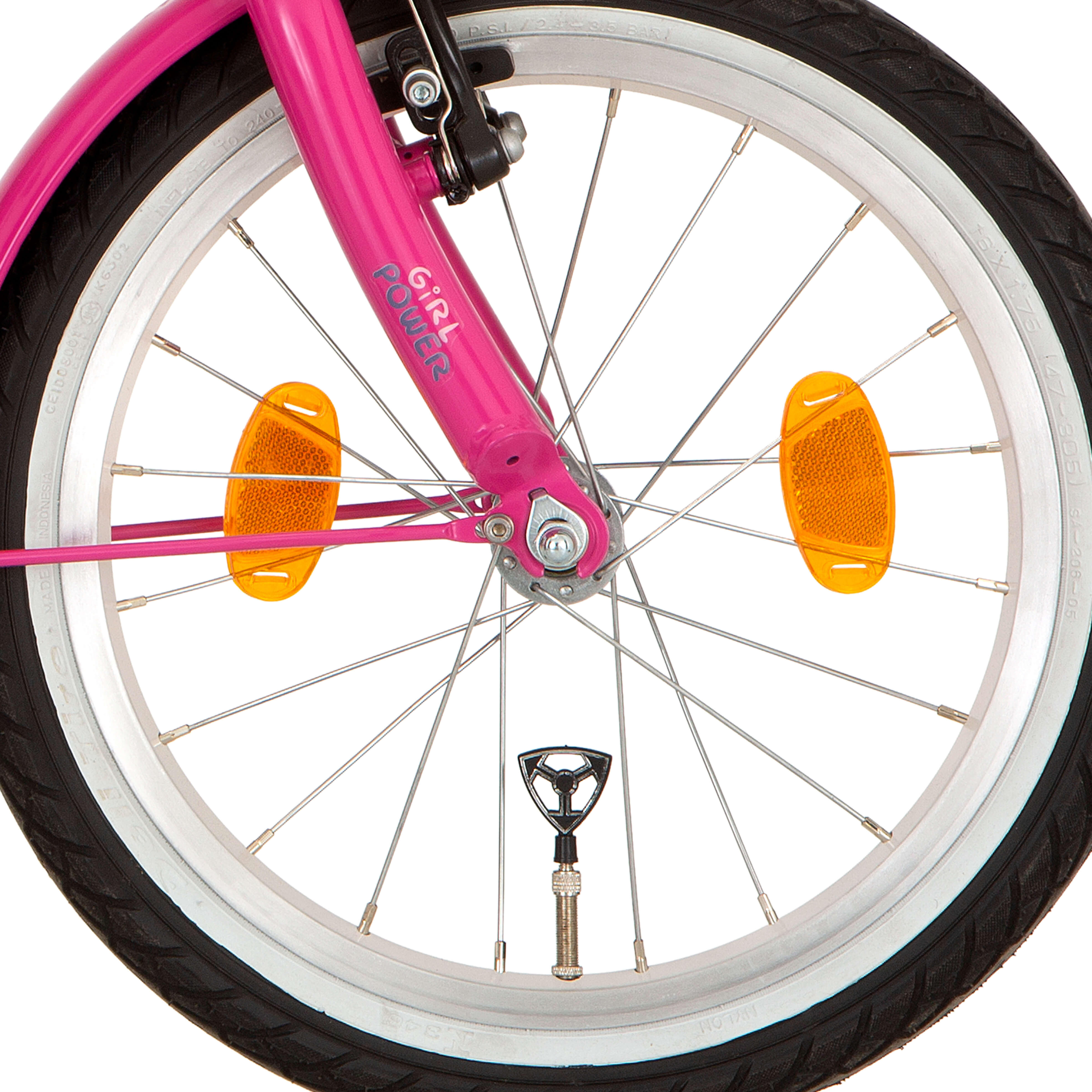 Alpina - Roue Avant Alpina De 18 Pouces En Finition Blanche Zinc - Moyeu De Roue De Vélo - 180 Mm - Decathlon