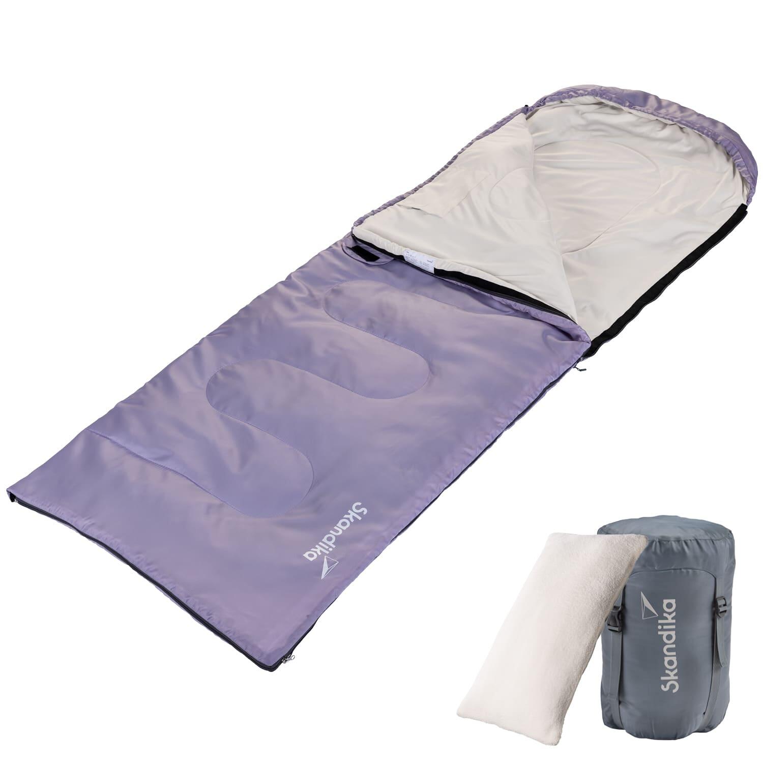 Skandika - Sac De Couchage Skye Rectangulaire - 3 Saisons - 220x75 Cm - Zip À Droite - Sac De Couchage - Violet - Taille Unique - Decathlon