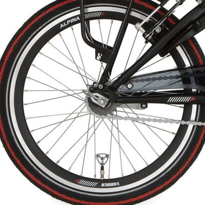 Alpina achterwiel 20 hlqc yabber - zwart zink spk
