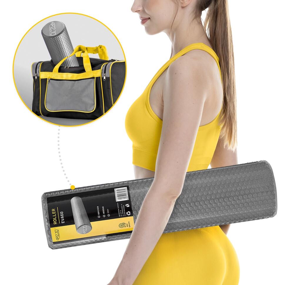 Roller do masażu z kolcami 4FIZJO CARE+ 60 cm