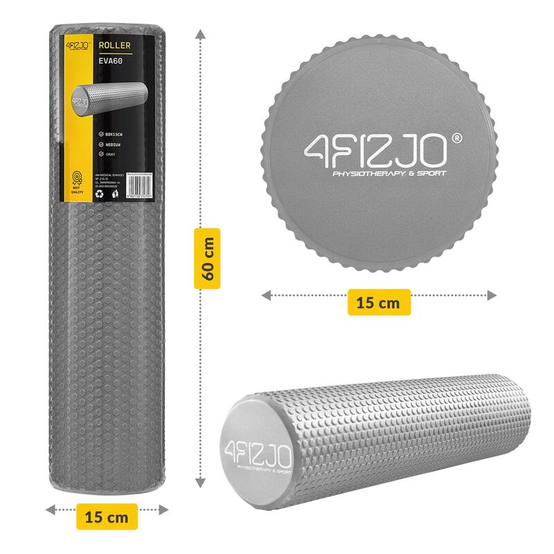 Roller do masażu z kolcami 4FIZJO CARE+ 60 cm