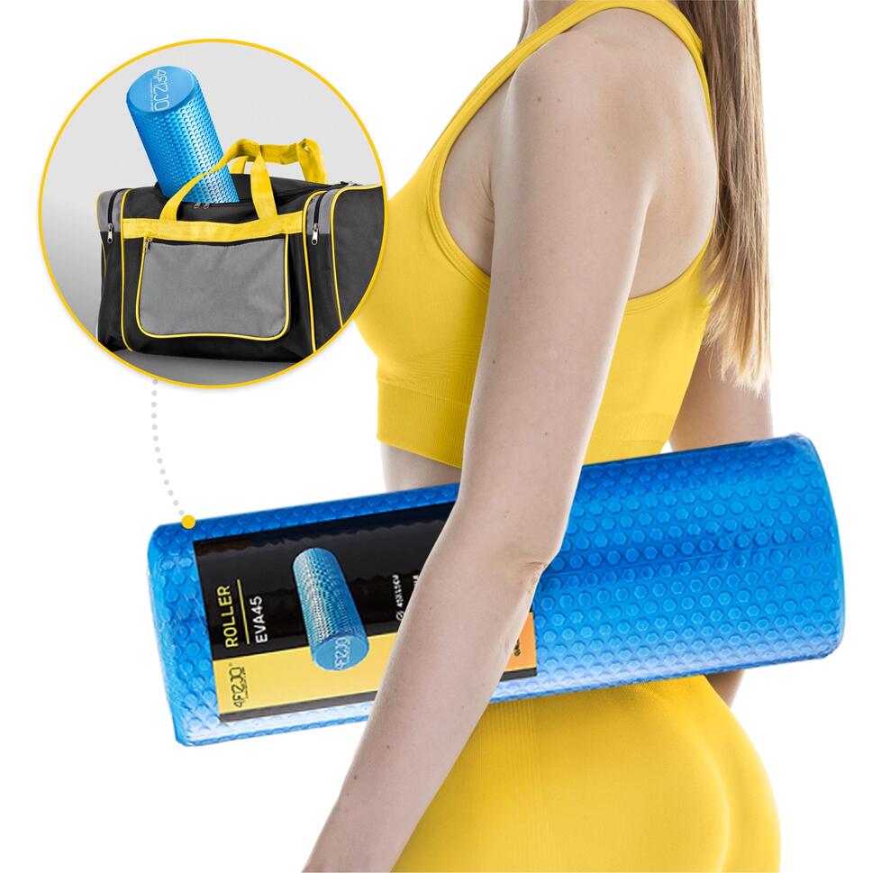 Roller do masażu z kolcami 4FIZJO CARE+ 45 cm