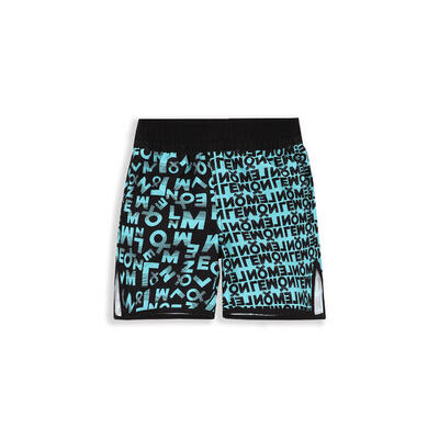 Jungen Badeshorts Surfen WL4 schwarz/blau