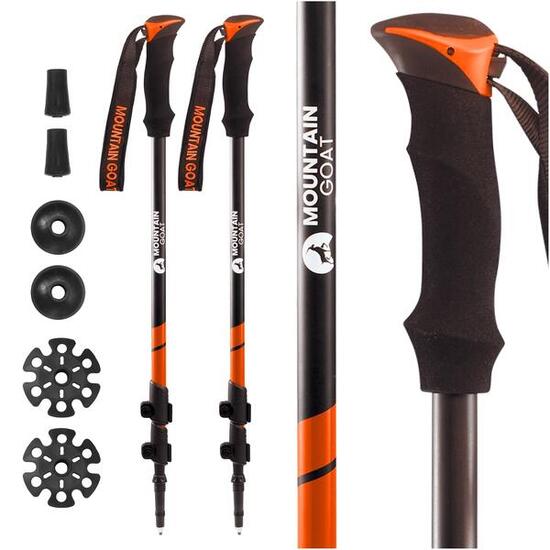 Wandelstokken nordic walking opvouwbaar verstelbaar licht MOUNTAIN GOAT PEAK+