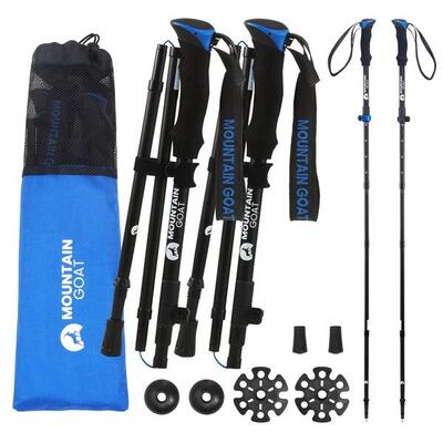 Wandelstokken nordic walking opvouwbaar aluminium mountain goat pro+