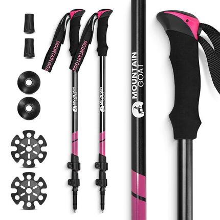 Wandelstokken nordic walking opvouwbaar verstelbaar licht MOUNTAIN GOAT PEAK+