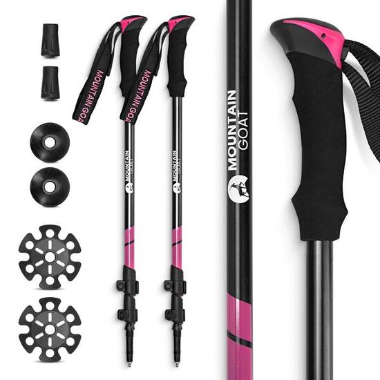 Wandelstokken nordic walking opvouwbaar verstelbaar licht MOUNTAIN GOAT PEAK+