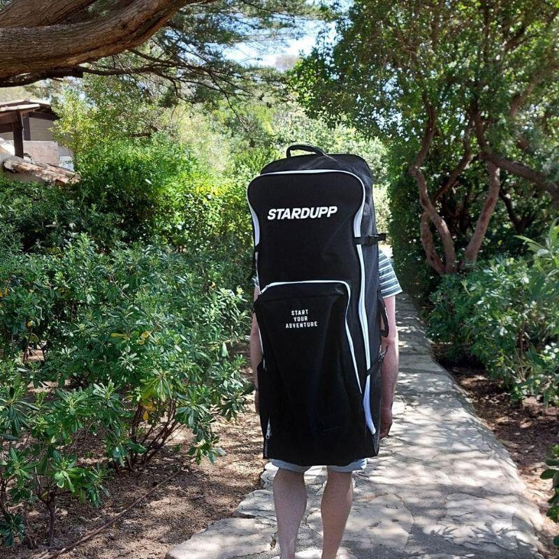 Rucksack für SUP mit Rollen – Transportrucksack Räder deluxe SD-121 3/4