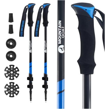 Wandelstokken nordic walking opvouwbaar verstelbaar licht MOUNTAIN GOAT PEAK+