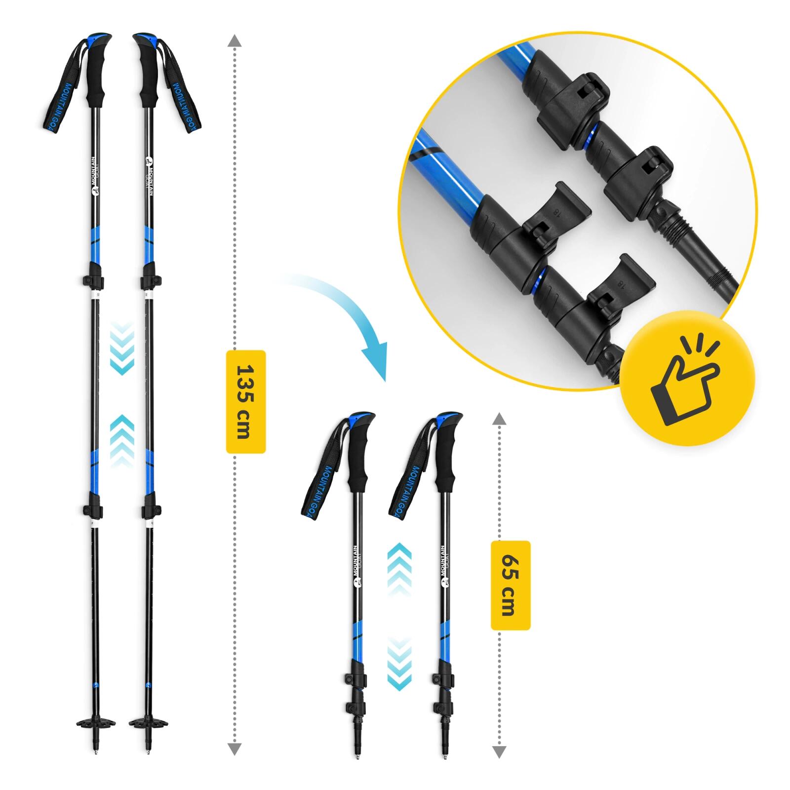 Trekkingstöcke MOUNTAIN GOAT PEAK+ TP01 Robuste Bergstöcke aus Aluminium 5/7