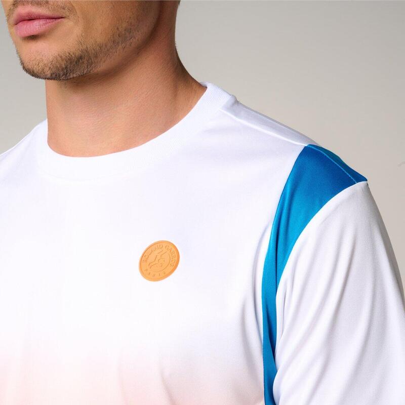 T-Shirt Pop Energy homme Roland-Garros - Blanc et Terre Battue