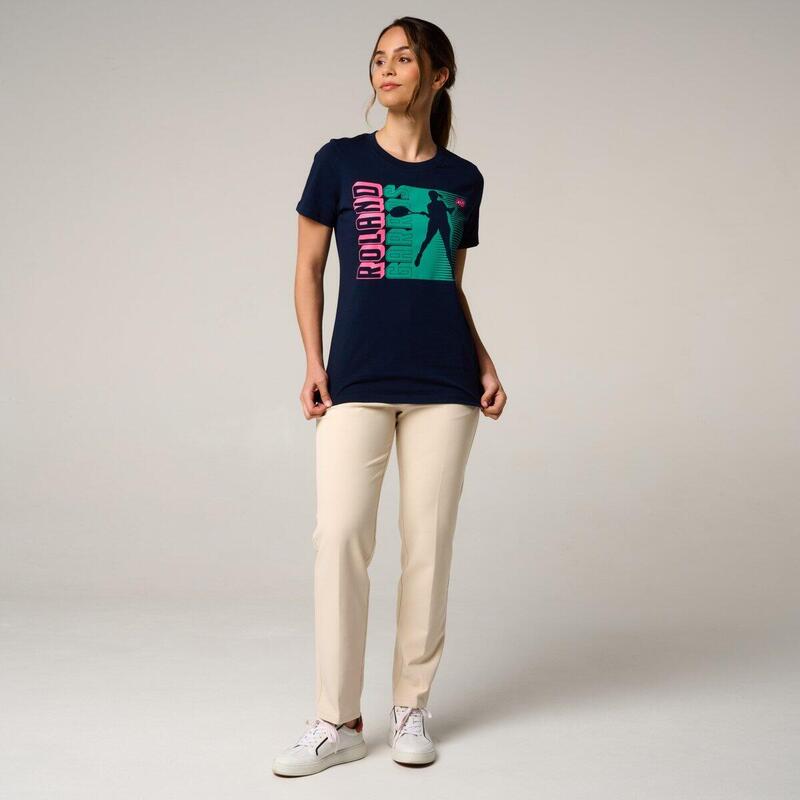 T-shirt Joueuse femme Roland-Garros - Marine