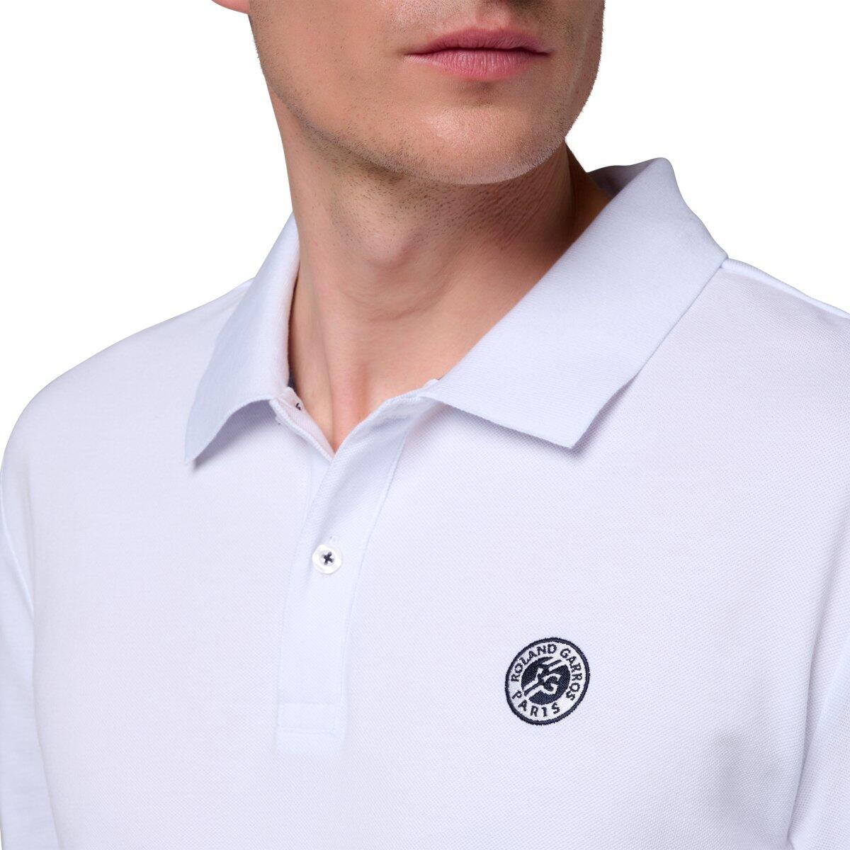 Polo manches longues Homme Roland-Garros - Blanc 3/4