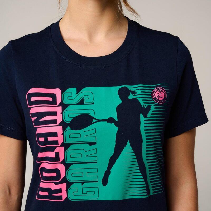 T-shirt Joueuse femme Roland-Garros - Marine