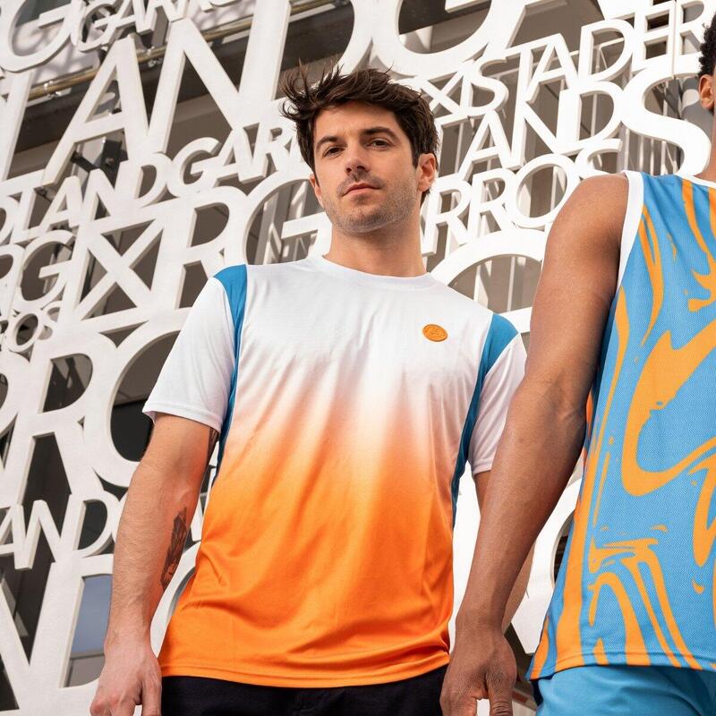 T-Shirt Pop Energy homme Roland-Garros - Blanc et Terre Battue