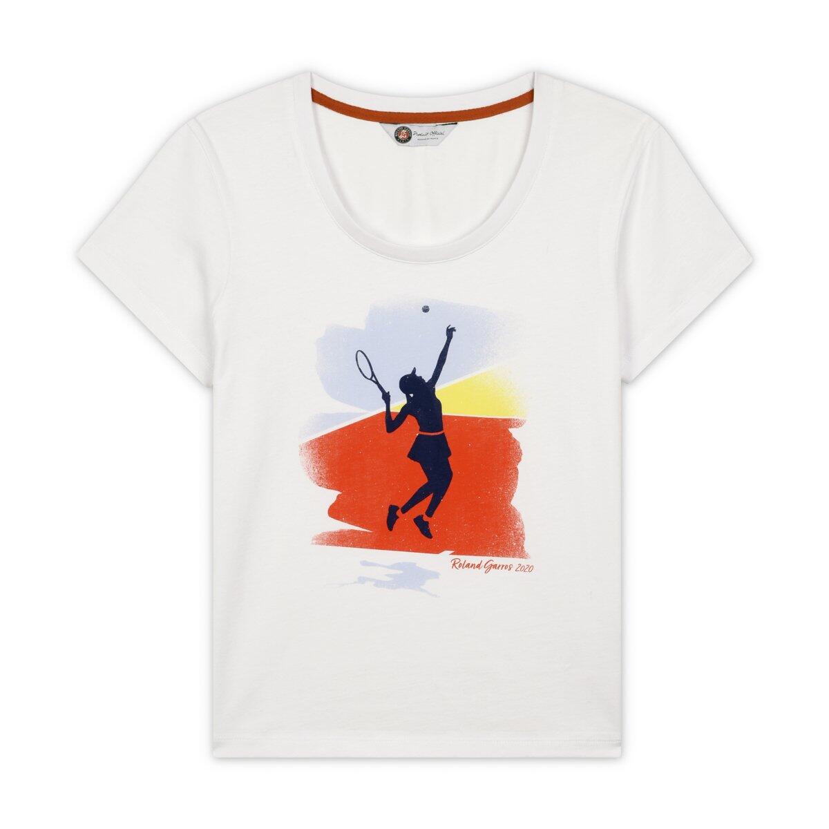 T-shirt femme joueuse Roland-Garros 2020 - blanc 2/5