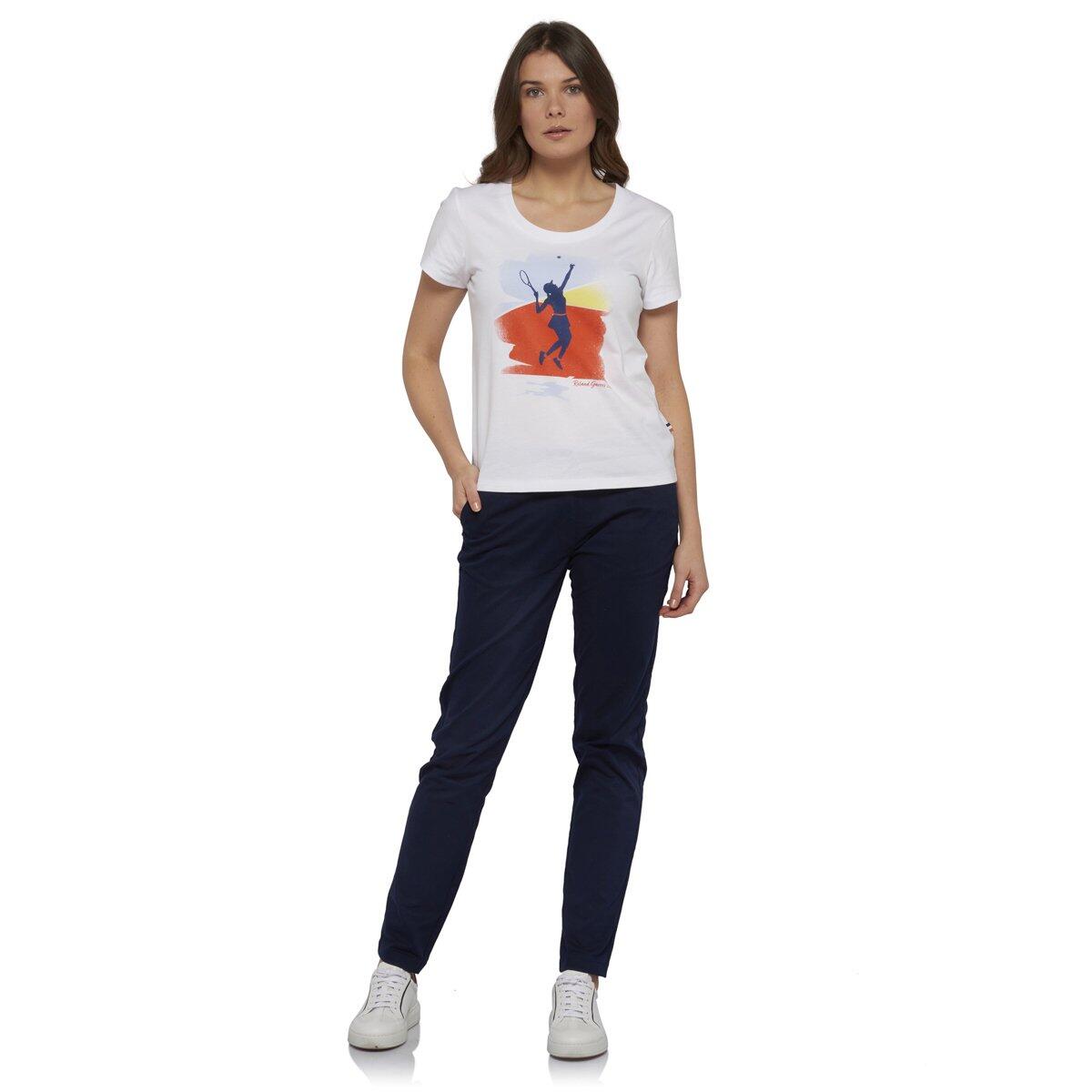 T-shirt femme joueuse Roland-Garros 2020 - blanc 3/5