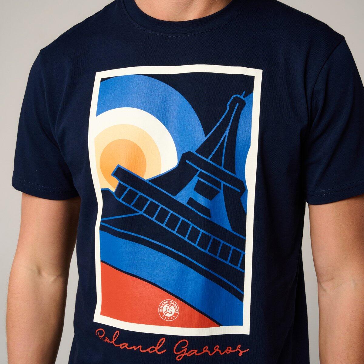T-Shirt Tour Eiffel homme Roland-Garros - Marine 2/5