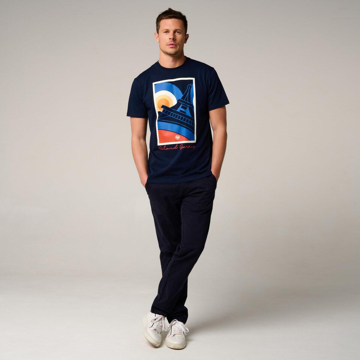 T-Shirt Tour Eiffel homme Roland-Garros - Marine 4/5