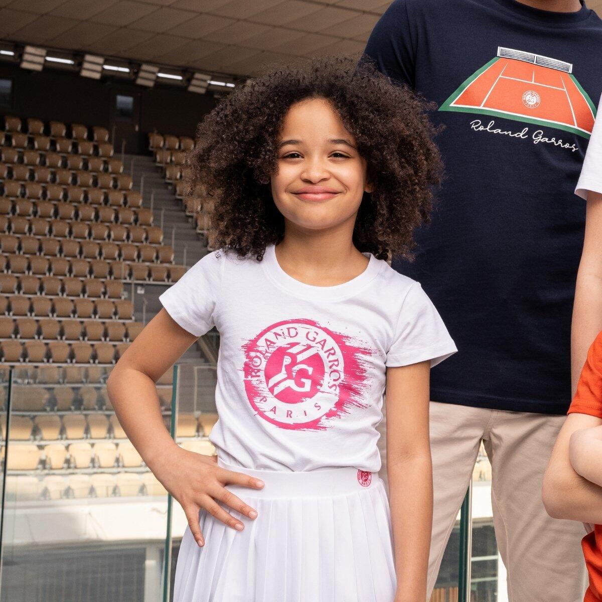 T-shirt Logo fille Roland-Garros - Blanc 2/3