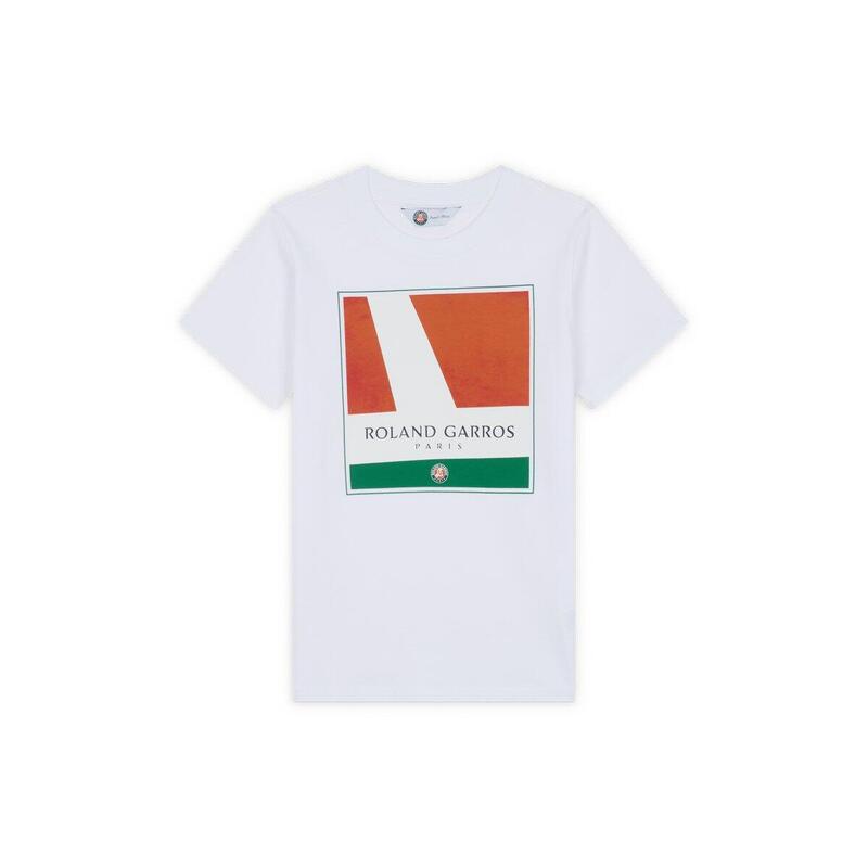 T-Shirt Court Ligne garçon Roland-Garros - Blanc
