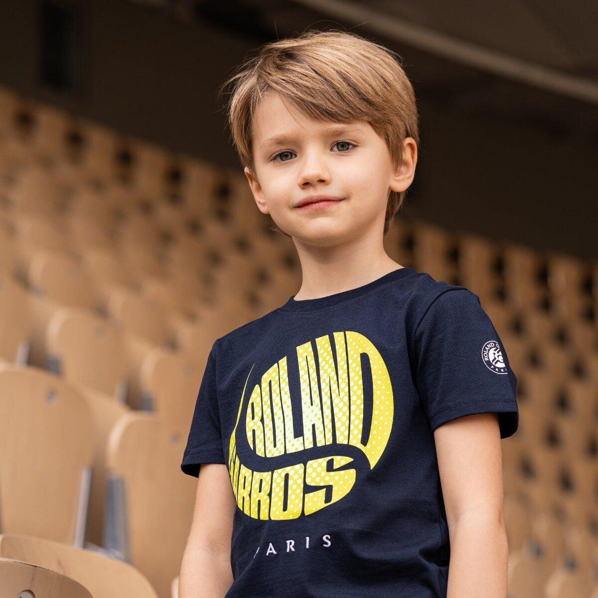 T-shirt Balle garçon Roland-Garros - Marine 2/3
