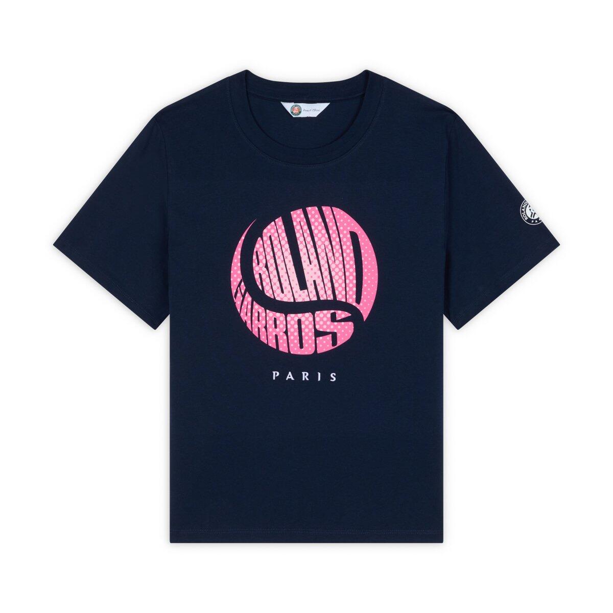 T-shirt Balle crop femme Roland-Garros - Marine 5/5