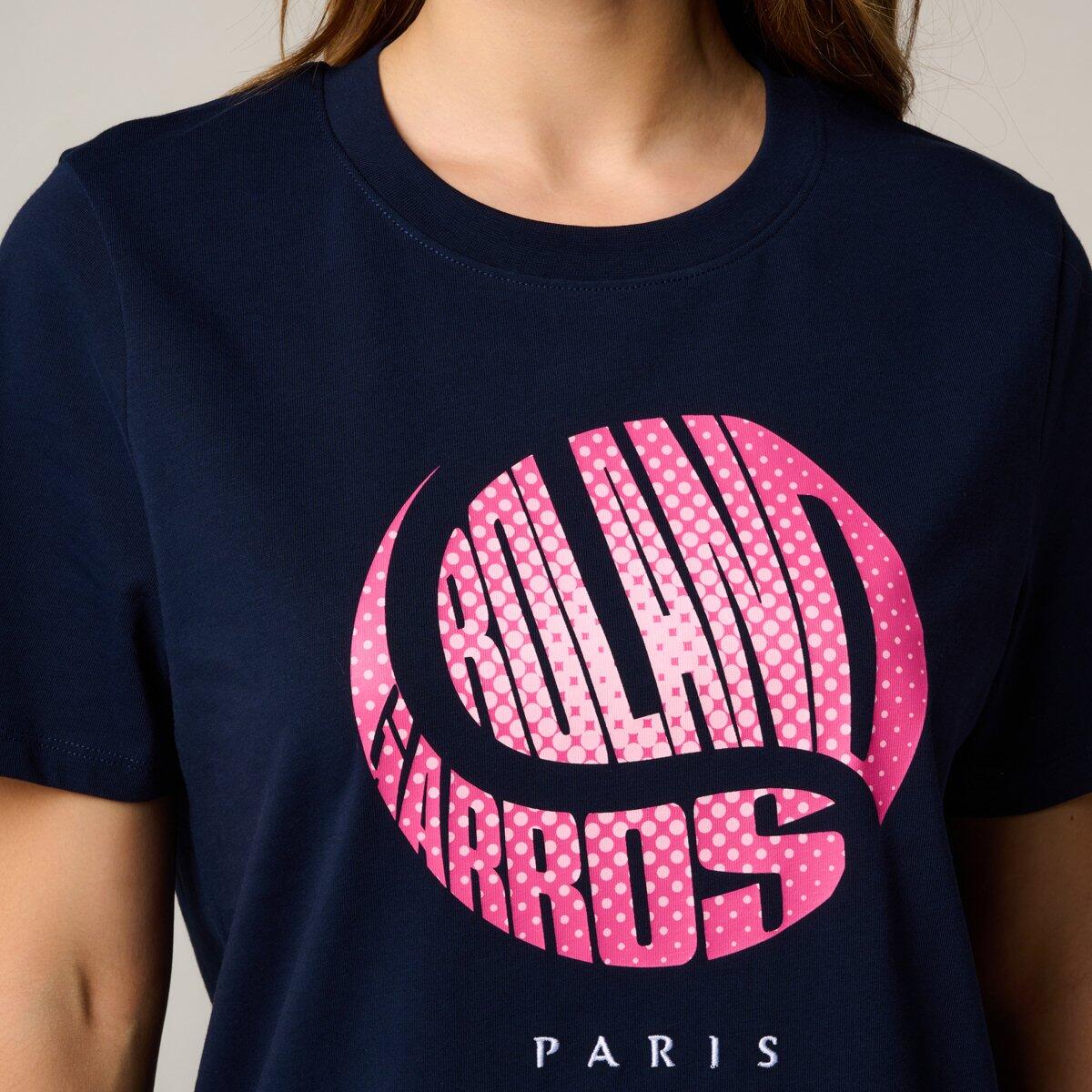 T-shirt Balle crop femme Roland-Garros - Marine 2/5
