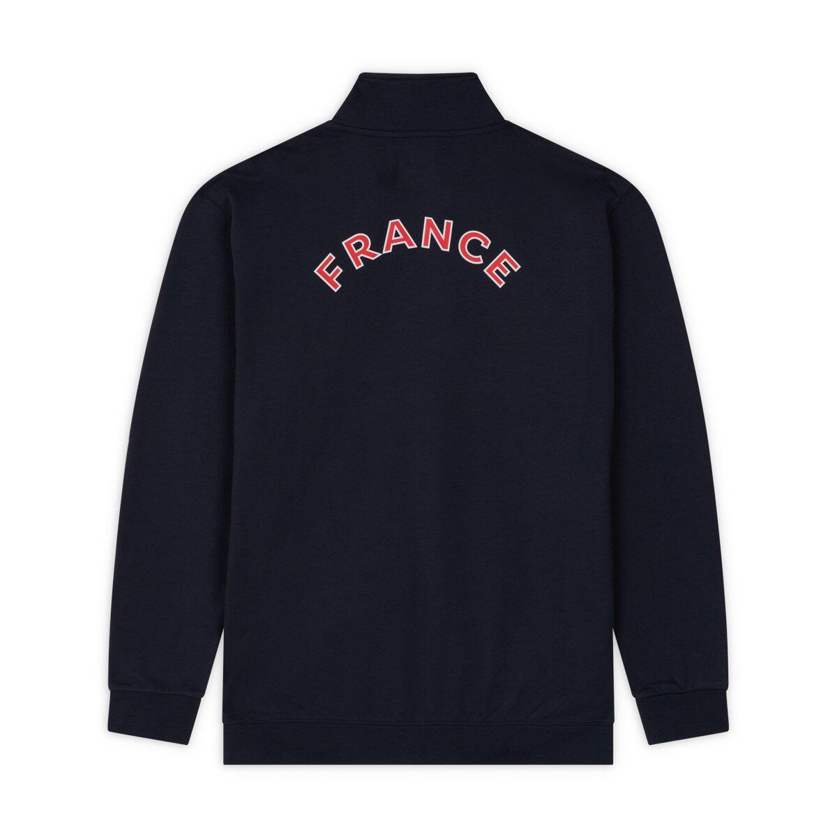 Sweat zippé FFT Coq unisexe - Marine 2/2