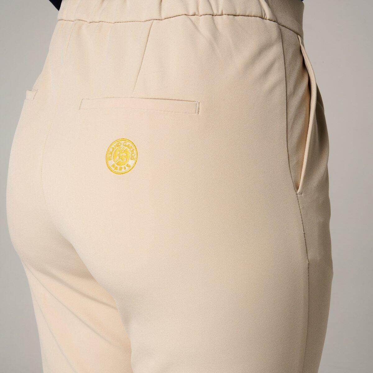 Pantalon Heritage femme Roland-Garros - Ecru 3/4