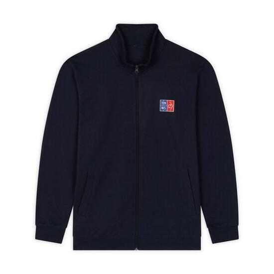 Sweat zippé FFT Coq unisexe - Marine