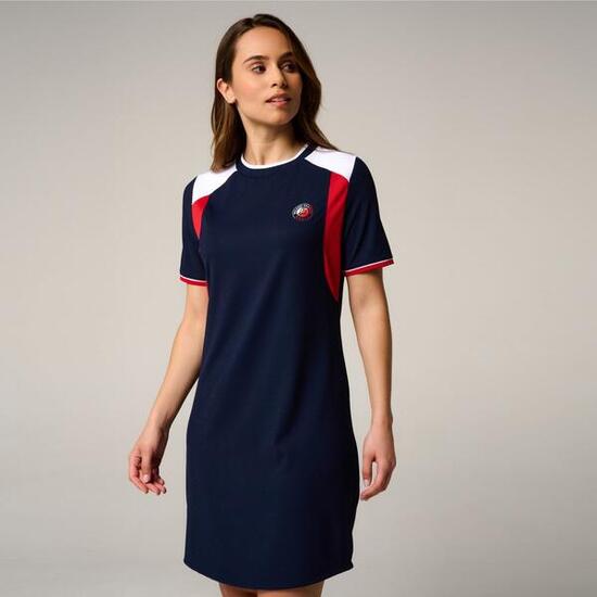 Robe Tricolore femme Roland-Garros - Marine