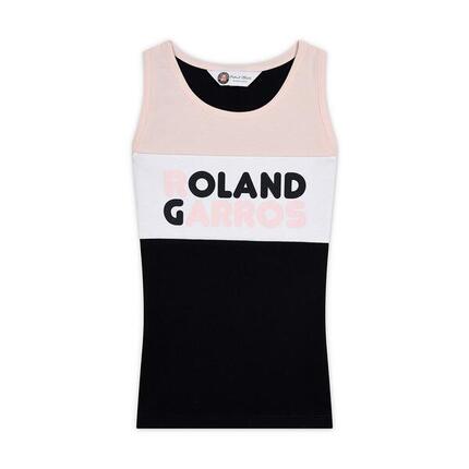 Débardeur col rond Color Block Roland-Garros Fille - rose et marine