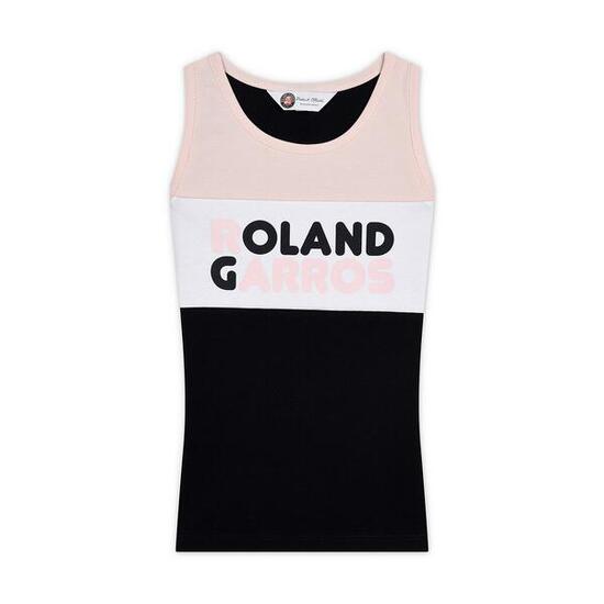 Débardeur col rond Color Block Roland-Garros Fille - rose et marine