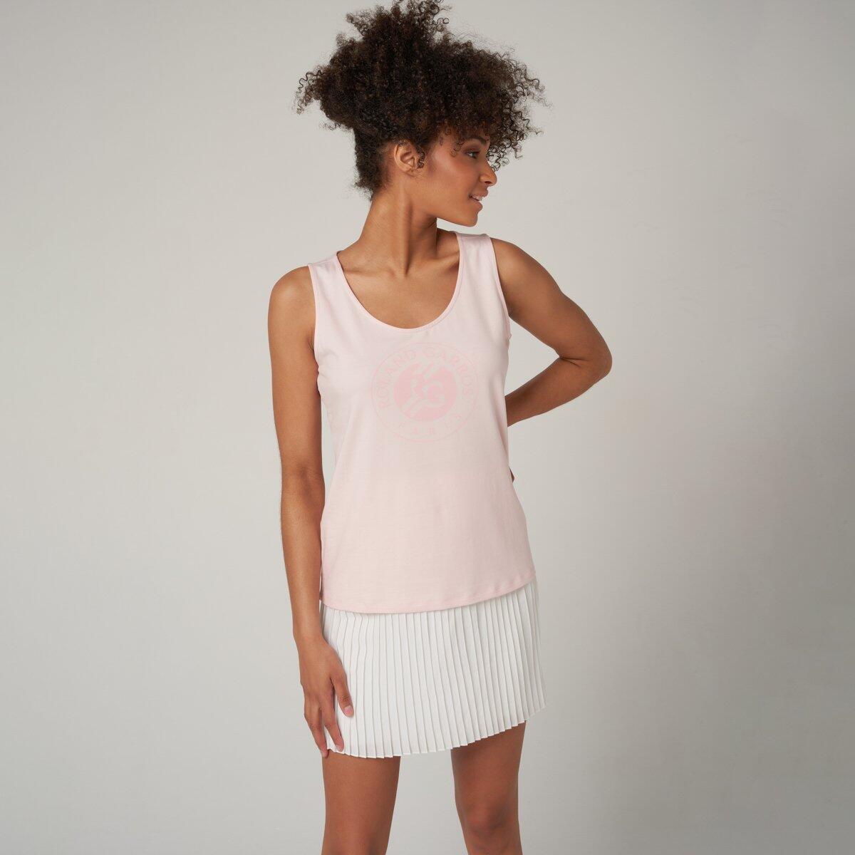 Débardeur femme à col rond logo Roland-Garros - rose 4/5