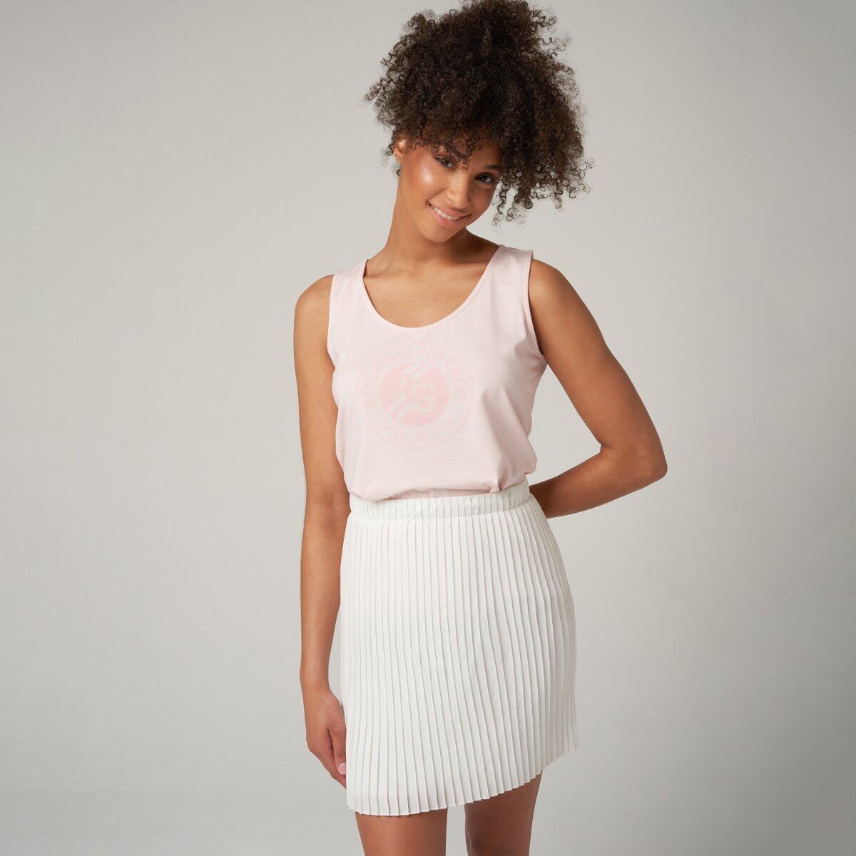 Débardeur femme à col rond logo Roland-Garros - rose 3/5