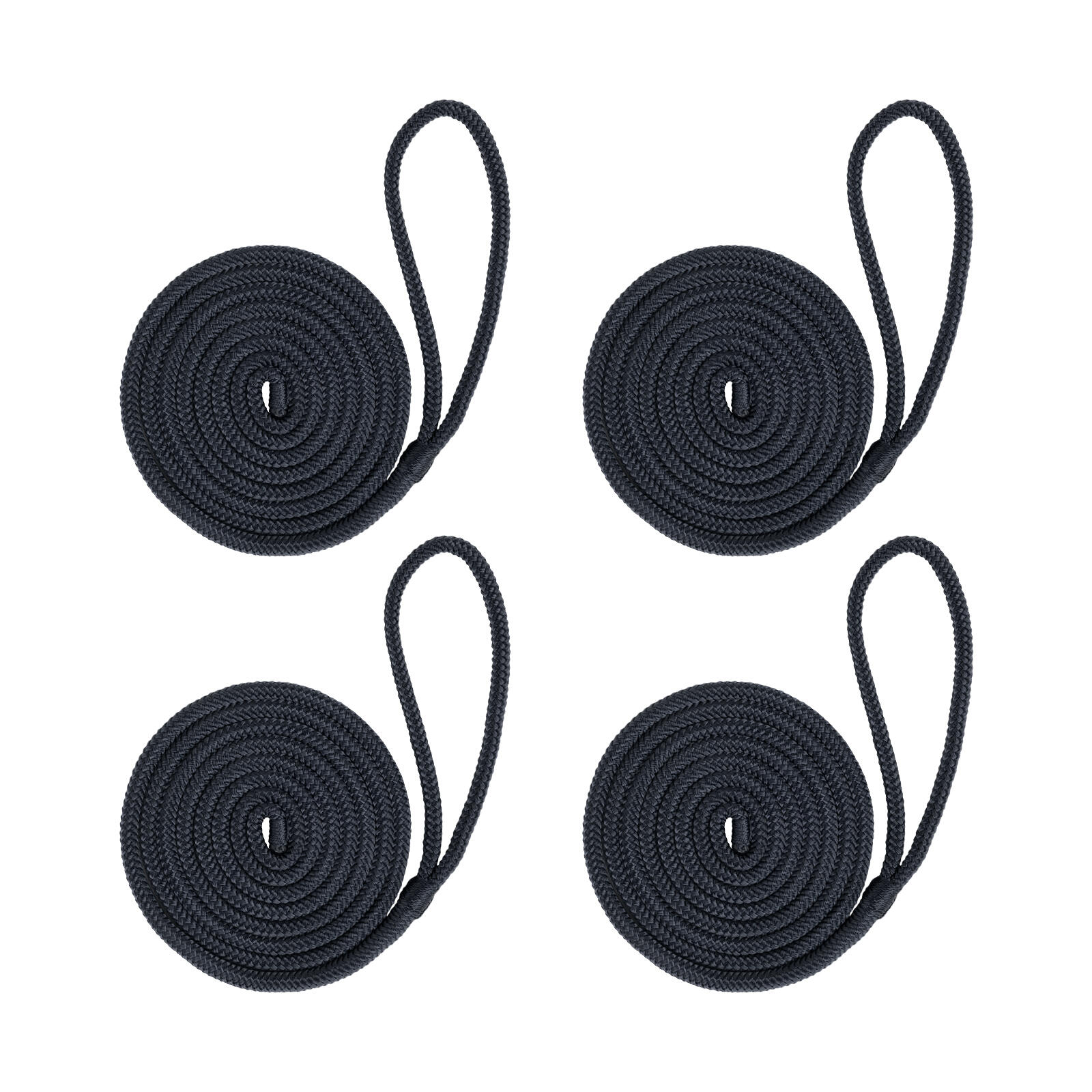 Mesle - Cordage Pare-battage 4 Pièces Avec Boucle, Épaisseur 12 Mm, Longueur 3 M, Noir - Pare-battage - Noir - Taille Unique - Decathlon