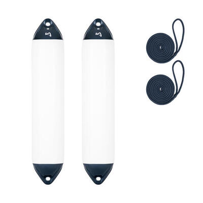 Bootsfender Ultra 2er Set mit Leine, 40.5 cm lang, Fender für Boot, Yacht