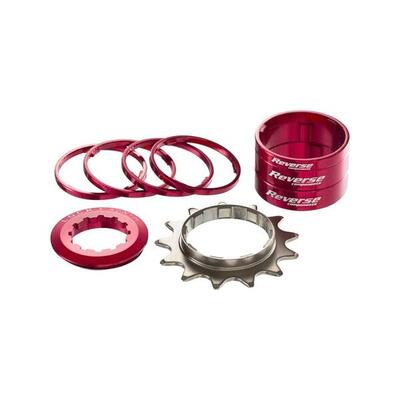 Singlespeed kit 13t tandwiel + 7 spacers - rood