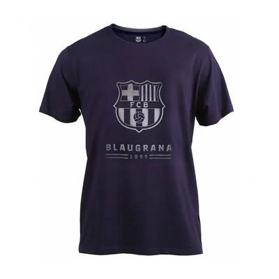 Het blaugrana-t-shirt met het barça-wapen - blauw