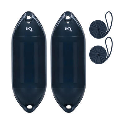 Bootsfender Ultra 2er Set mit Leine, 40.5 cm lang, Fender für Boot, Yacht