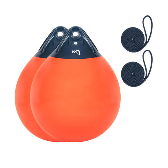 Pare-Battage Globe Lot de 2 ø 41,5 cm Bouée de Protection Bateau orange