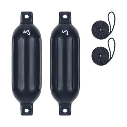 Pare-Battage Dura Lot de 2 avec Corde, ø 11 cm | 40 cm long, Bateau Yacht